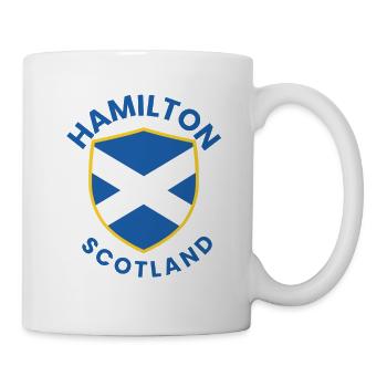 Scottish shield with Saltire Hamilton - Mug - white - Right