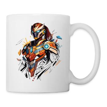 Héroïne de science-fiction futuriste dans un style de bande dessinée - Mug blanc - blanc - Droite