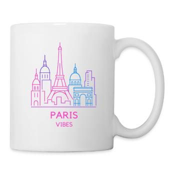 Neon Skyline Paris - Mug - white - Right