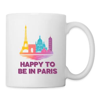 Pastel Paris Skyline - Tasse - Weiß - Rechts