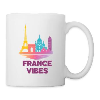 France Vibes Skyline Color Palette - Mug - white - Right