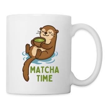 Matcha Otter Zeit - Tasse - Weiß - Rechts