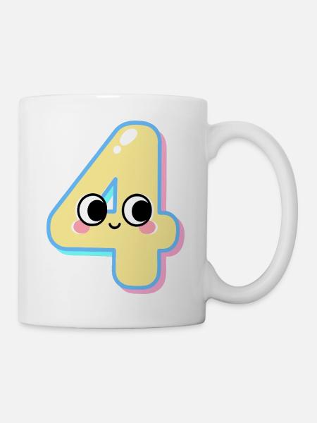 Four Kawaii Smiling - Mug - white