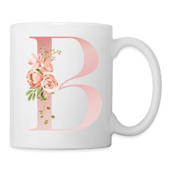 B Florale Pastel - Mug blanc - blanc - Droite