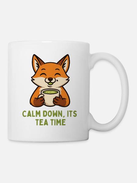 Fuchs Teezeit: Ruhevoller Genuss - Tasse - Weiß