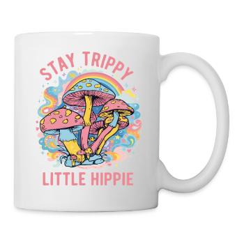 Stay Trippy Little Hippie Psychedelic Art - Tasse - Weiß - Rechts