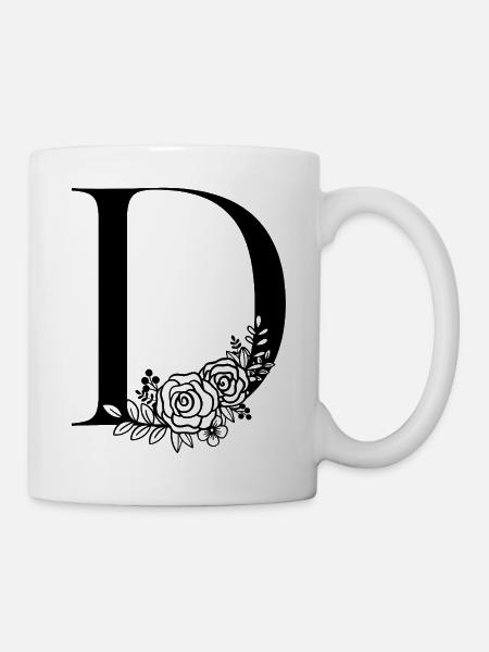 alphabet D - Mug - white