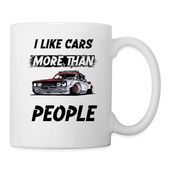 I like cars more than People. - Mug - white - Right