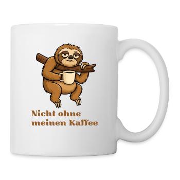 Not without my coffee Sloth - Mug - white - Right