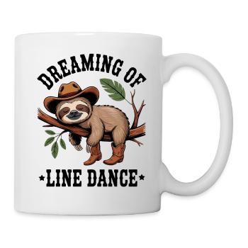 Sloth cowboy on branch - Mug - white - Right