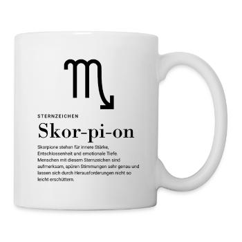 Sternzeichen Skorpion - Tasse - Weiß - Rechts