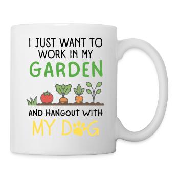 Gardening Dog Owner Mom Dad Pet Parents - Mug - white - Right