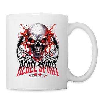 crâne squelette moto motard gang - Mug blanc - blanc - Droite