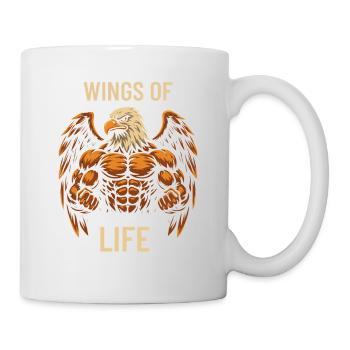 Ailes de la vie – Muscles d’aigle - Mug blanc - blanc - Droite
