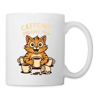 Coffee Purrfection Cat Motif - Mug - white - Right