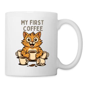 Meine Erste Kaffee Katze - Tasse - Weiß - Rechts