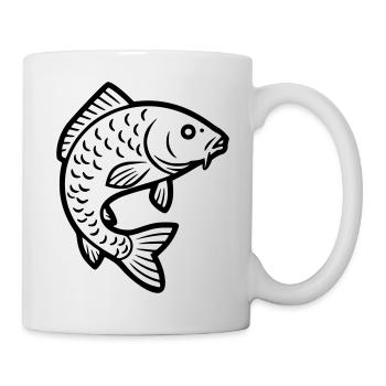 Carp Jumping Fish Fishing - Mug - white - Right