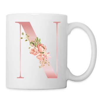 Drop Cap N Floral Soft Pink - Mug - white - Right
