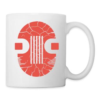 Rissige Kugel-Glyphe - Tasse - Weiß - Rechts
