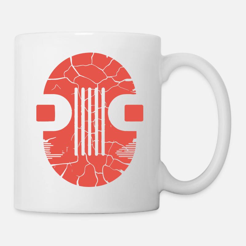 Rissige Kugel-Glyphe - Tasse - Weiß
