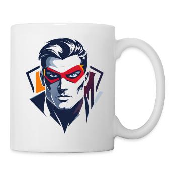 Héros Portrait Personnage de super-héros de la bande dessinée Red Mask - Mug blanc - blanc - Droite