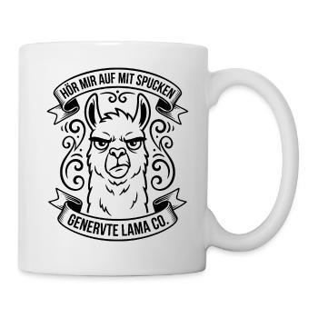 Lama agacé de dire - Mug blanc - blanc - Droite
