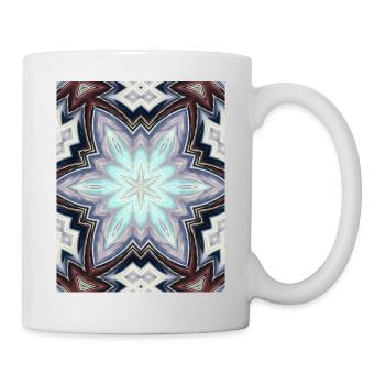 Pastellkaleidoskop Sternen-Mandala - Tasse - Weiß - Rechts