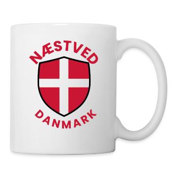 Bouclier du drapeau du Danemark de Nästved - Mug blanc - blanc - Droite