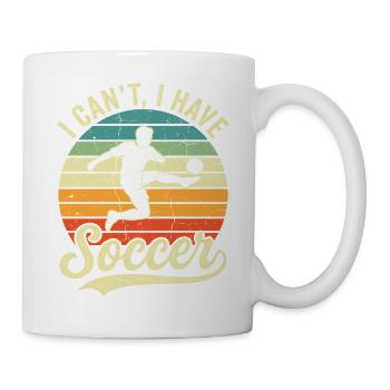 Ich kann keinen Fußballspieler haben - Tasse - Weiß - Rechts