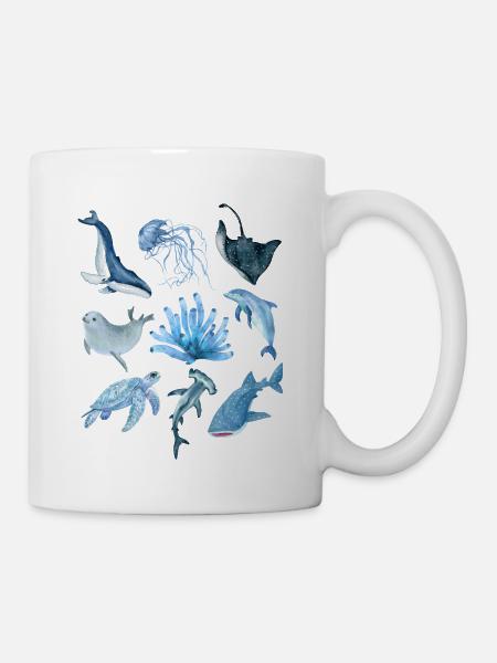 Animaux de l’océan - Mug blanc - blanc