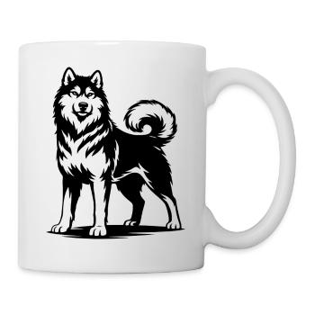 Alaskan Malamute in a proud pose - Mug - white - Right