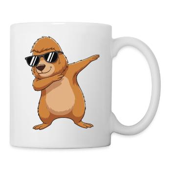 Cool Dabbing Bigfoot Sonnenbrille Cartoon-Kunst - Tasse - Weiß - Rechts