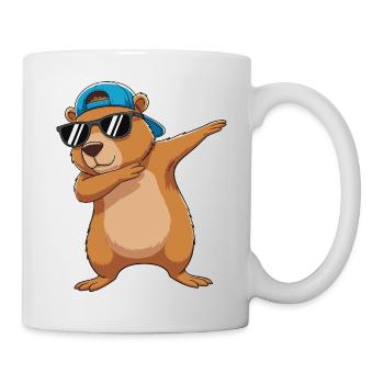 Cool Dabbing Bear Sonnenbrillen-Cartoon-Kunst - Tasse - Weiß - Rechts