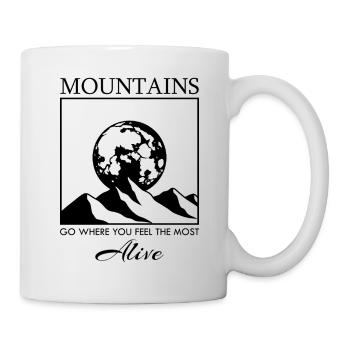 Mountain Range with the Moon - Mug - white - Right