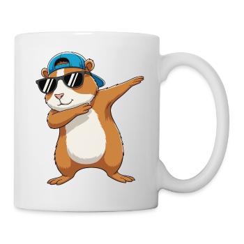 Cool Dabbing Meerschweinchen-Sonnenbrillen-Cartoon-Kunst - Tasse - Weiß - Rechts