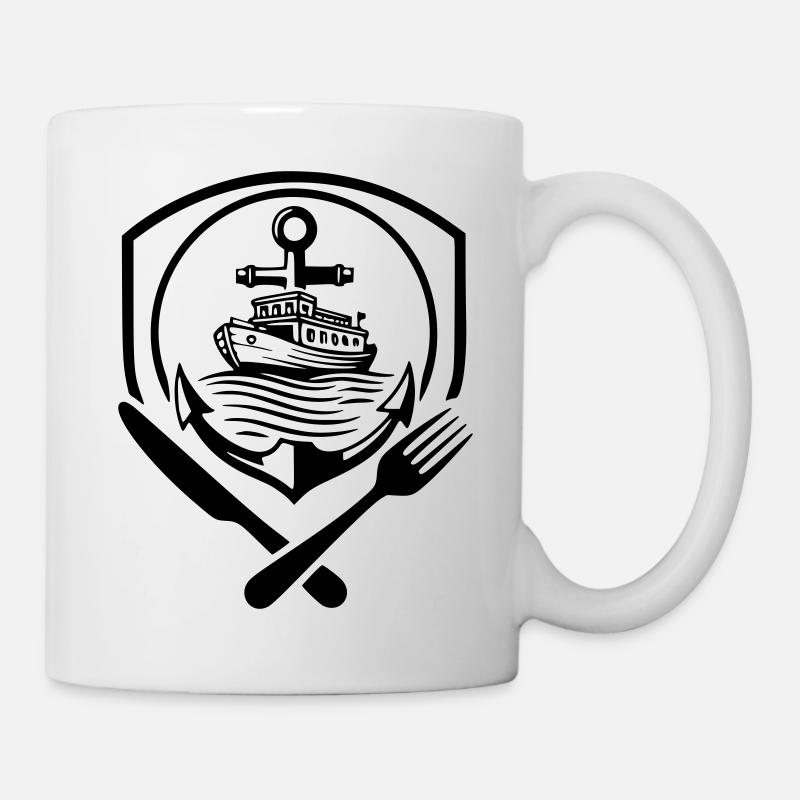 Restaurant Boatman Logo - Mug - white