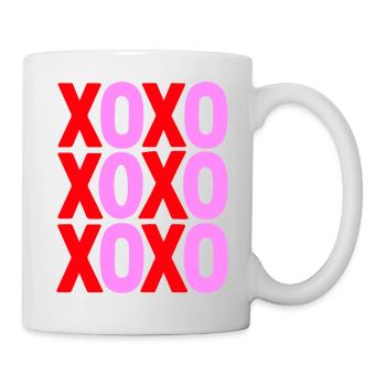XOXO Love Typography Minimal Design - Mug - white - Right