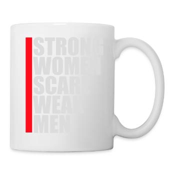 Strong Women Scare Weak Men Confident Feminist - Mug - white - Right