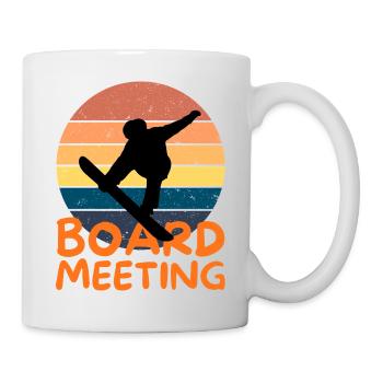 Snowboarding Board Meeting - Mug - white - Right