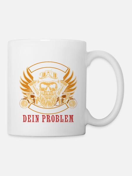 Als Gott mich schuf ging er grinsend zum Teufel - Tasse - Weiß