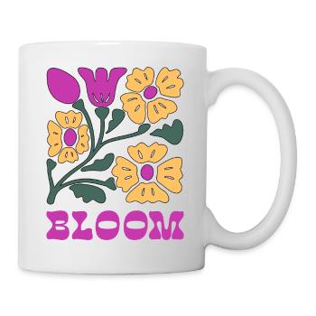 Floral Pop Neon Pink - Mug - white - Right
