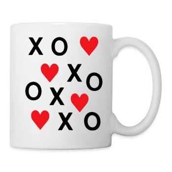 Cute Red Hearts Love Minimal Valentine Design - Mug - white - Right