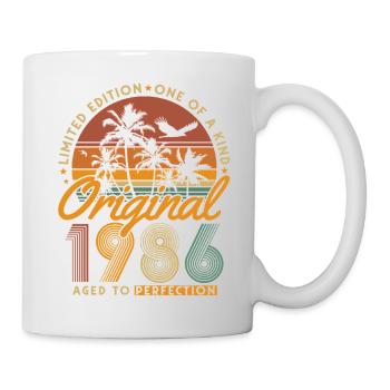 1986 Vintage Born 40th Birthday Gift - Mug - white - Right