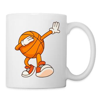 Mascotte de basket-ball : dunks - Mug blanc - blanc - Droite