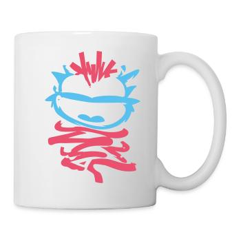 Kleine Monster: Punk-Affe mit Zwinkern - Tasse - Weiß - Rechts