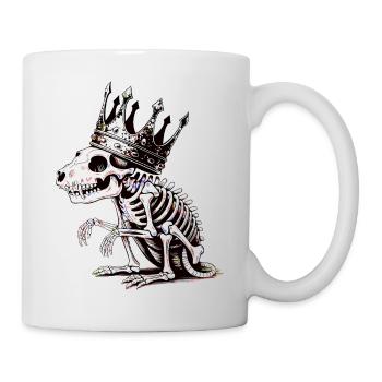 Le Dino avec Couronne du Roi Néon - Mug blanc - blanc - Droite