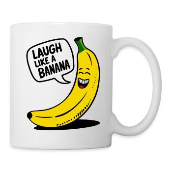 Laugh like a banana - Tasse - Weiß - Rechts