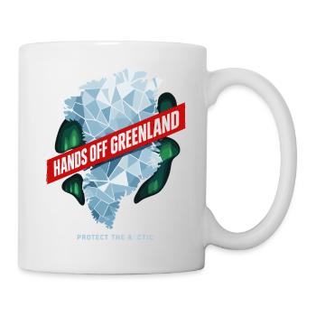 Grönland Flagge Hands Off Süßes Design - Tasse - Weiß - Rechts