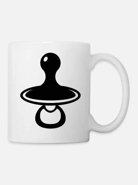 Babyschnuller - Tasse - Weiß