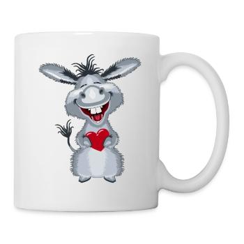 herz_esel1 - Tasse - Weiß - Rechts